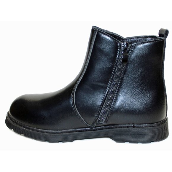 Girls Ankle Boots Girls Glitter Chelsea Boot Stars Black Size 2 Side Zip Toddler - Picture 4 of 6